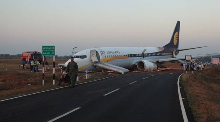 Indian jet skids off runway, leaves 15 injured