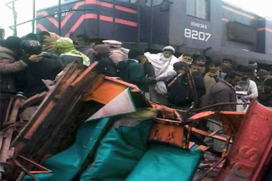 Six children died as train smashes into two rickshaws
