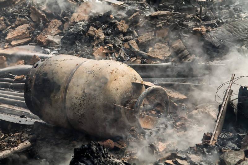 Gas Cylinder explosion in Peshawar, 7 scorched