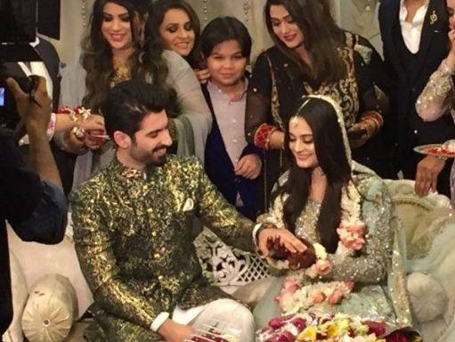 Aiman Khan & Muneeb Butt’s engagement Ceremony (Pics)