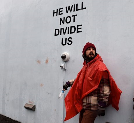 Actor Shia LaBeouf detained for anti-Trump protest outside NY museum