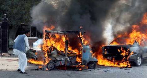 Suicide bomber attacked civil judges vehicle, driver dead fifteen injured