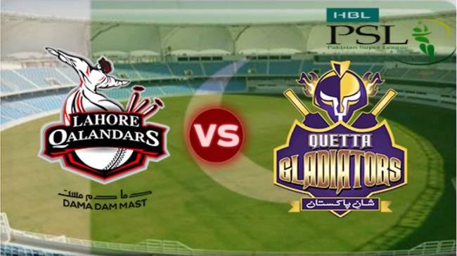 Quetta Gladiators defeat Lahore Qalandars in a thrilling match