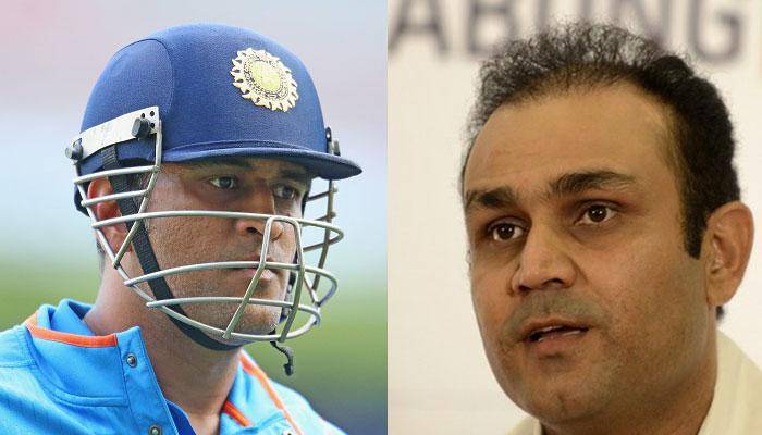 Virender Sehwag trolled MS Dhoni during the first Test match