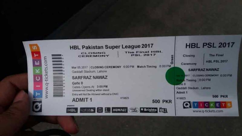 PSL final tickets on sale