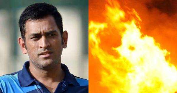 Dhoni stuck at Delhi hotel fire