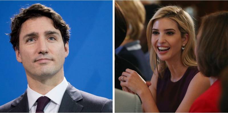 Trudeau hosts Ivanka Trump in Canada