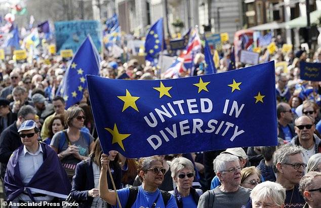 Marches across London against possible looming Brexit