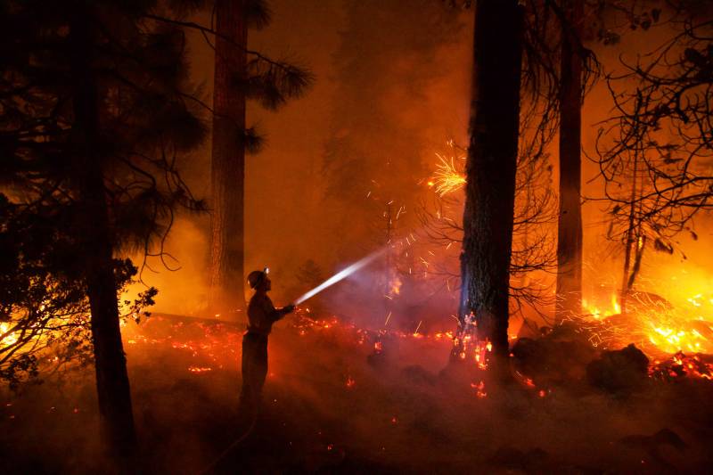 Fire extinguished after three hours in Muzaffargarh forest