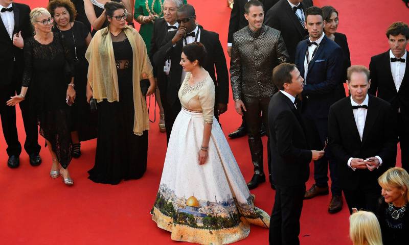 Israeli minister’s dress depicting Jerusalem proves controversial in Cannes