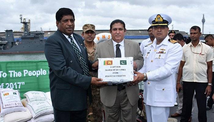 Pakistan's naval ship reaches in Sri Lanka with relief goods