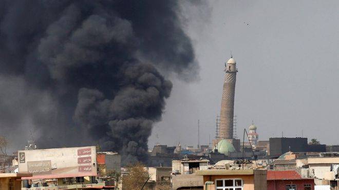IS blows up Mosul’s historic Grand al-Nuri mosque