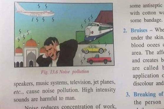 Indian 6th grade science textbook depicts mosque as 'noise pollutant'