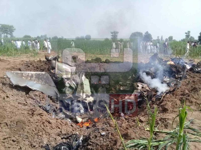 PAF fighter jet crashes while on routine training near Sargodha