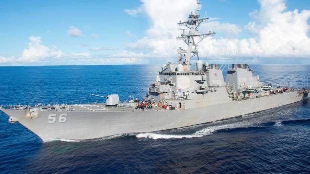 10 sailors missing after U.S. warship collides with tanker near Singapore