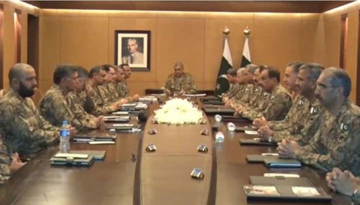 COAS Bajwa chairs Corps Commanders's meeting over security situation