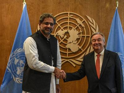 PM Abbasi meets UN Secretary-General, demands appointment of special representative for Kashmir