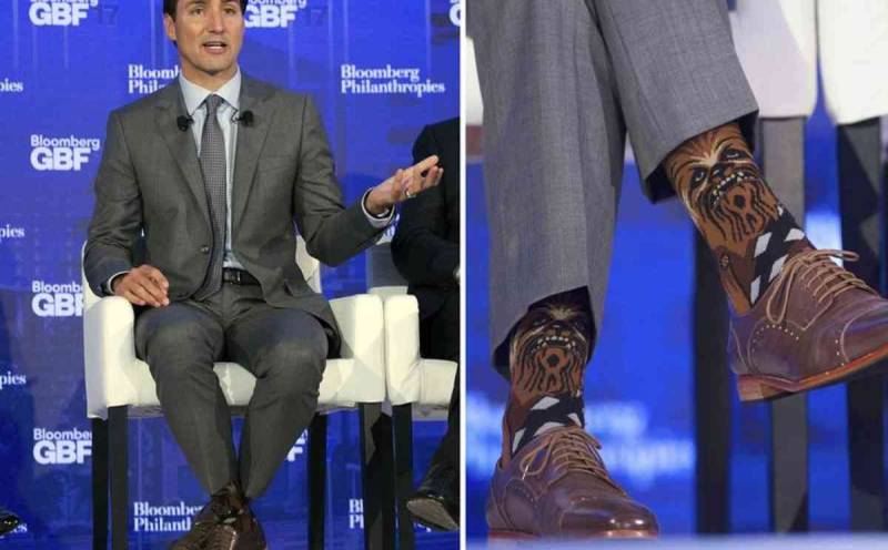Trudeau sparks Star Wars/Star Trek spat with Chewbacca socks
