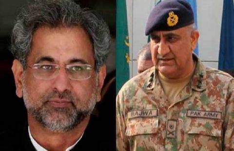Army chief telephone PM Abbasi, suggest to handle Islamabad sit-in peacefully