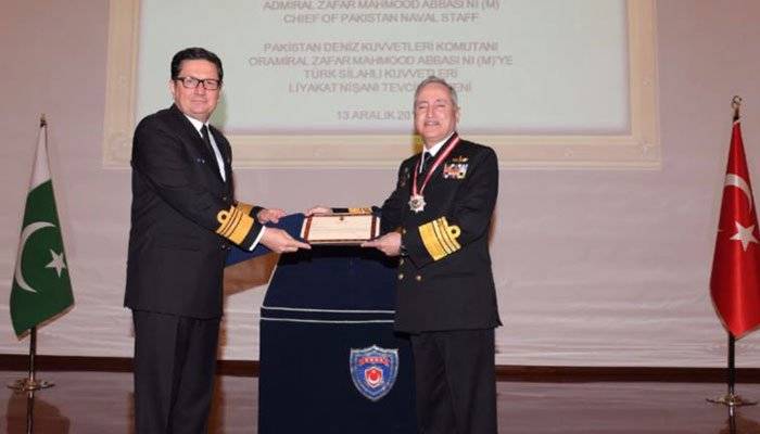 Naval chief Admiral Abbasi honoured Turkish Armed Forces Legion of Merit