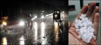 Hail storms accompanies heavy rains in Karachi