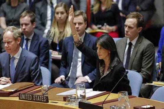 US vetoes UN resolution rejecting Trump's Jerusalem decision