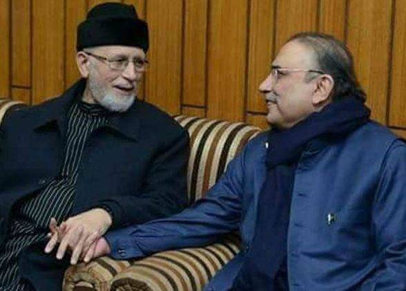 Former President Zardari to meet Tahir-ul-Qadri today