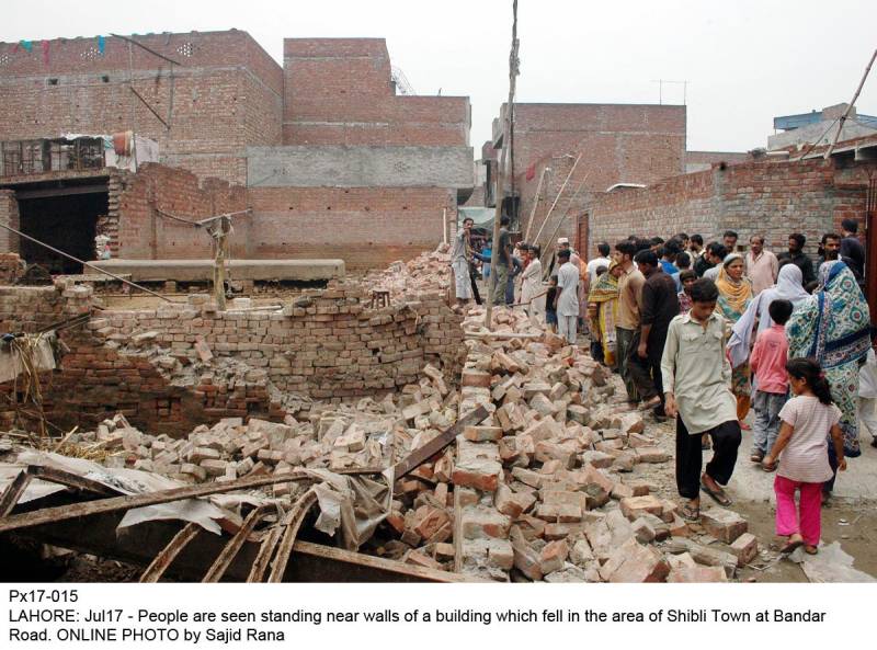 Two children lost their lives as house collapsed in Lahore