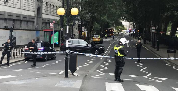 Pedestrians injured in car crash outside UK parliament