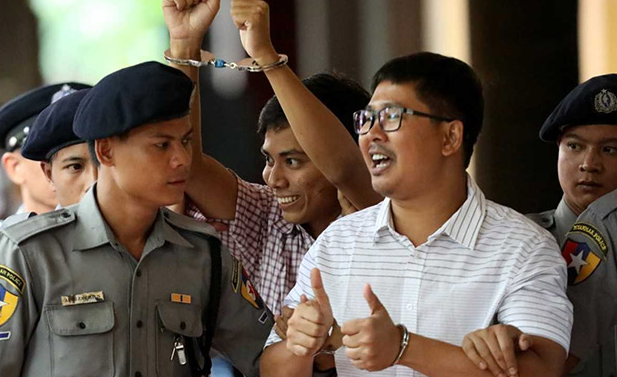 Two journalists jailed in Myanmar for highlighting Rohingya massacre