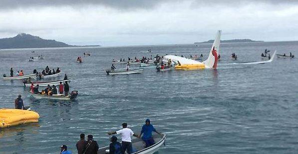 Passengers, crew safe as plane crashes into sea in Micronesia: (Video)