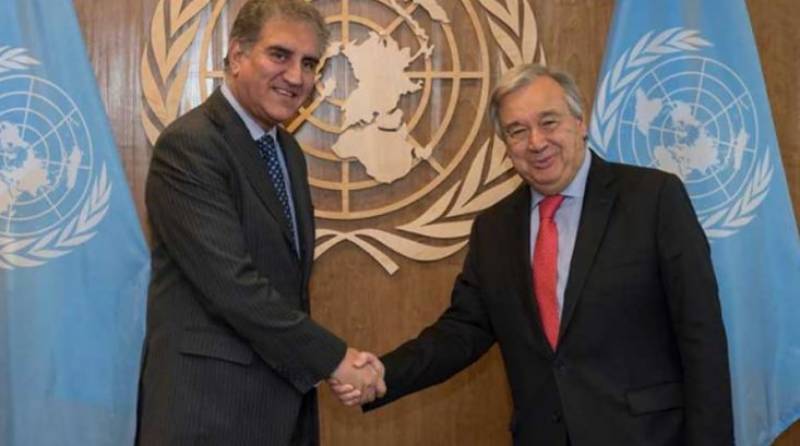 FM Qureshi, UN chief discuss regional situation, Kashmir dispute