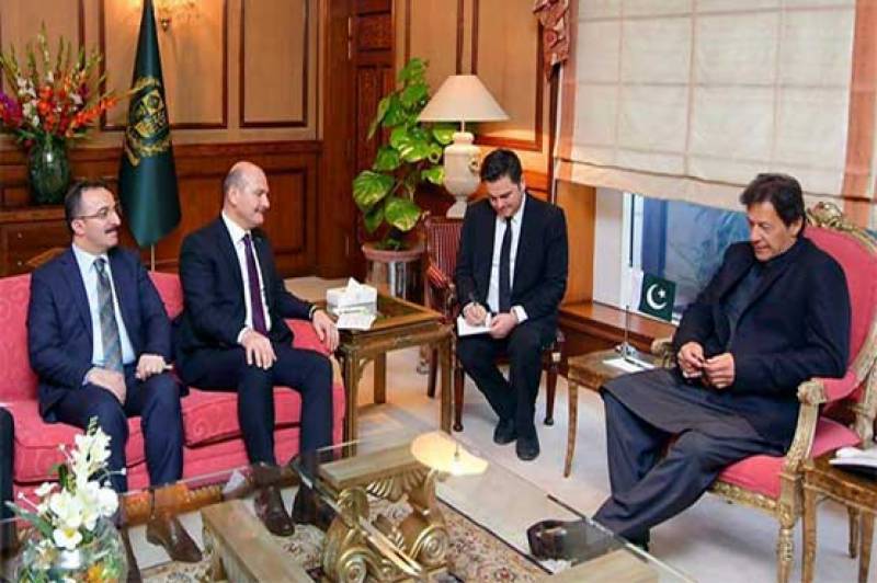 Turkish Interior Minister calls on PM Imran in Islamabad