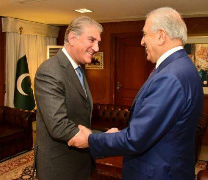 Pakistan assures Zalmay Khalilzad to continue efforts for Afghan peace talks