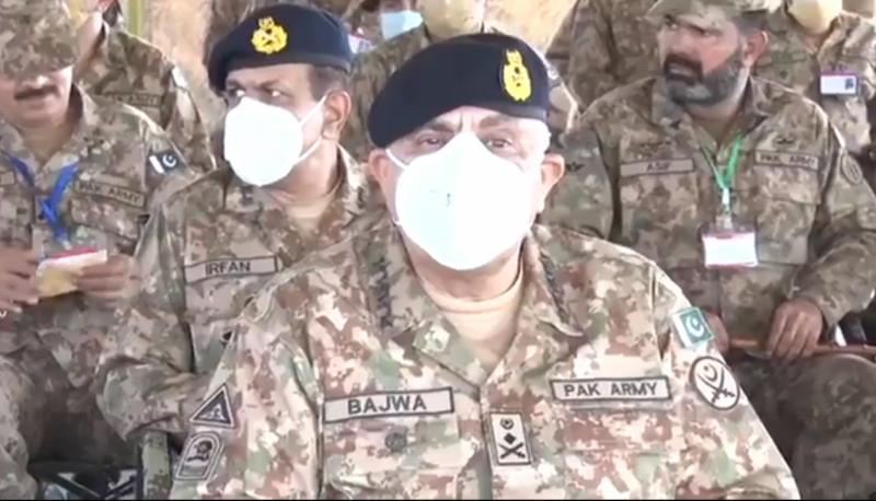 COAS Gen Bajwa visits Sialkot, Kotli to witness troops' exercises