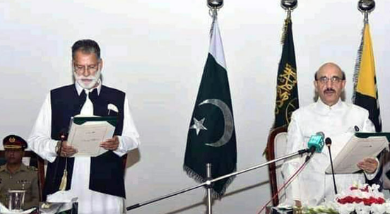 abdul, qayum, niazi, ajk, neo tv, takes oath, PM