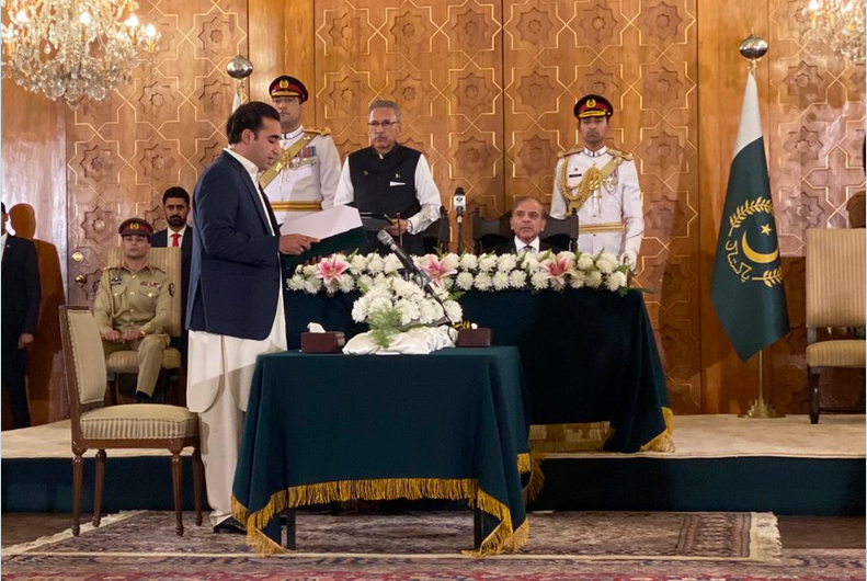 Bilawal Bhutto Zardari takes oath as federal minister