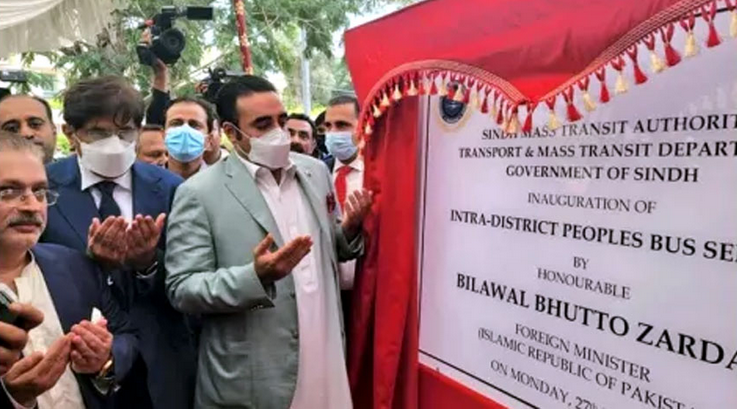 Bilawal inaugurates Peoples Bus Service in Karachi