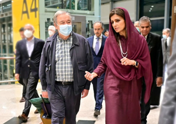 UN chief reaches Pakistan to express solidarity with flood victims