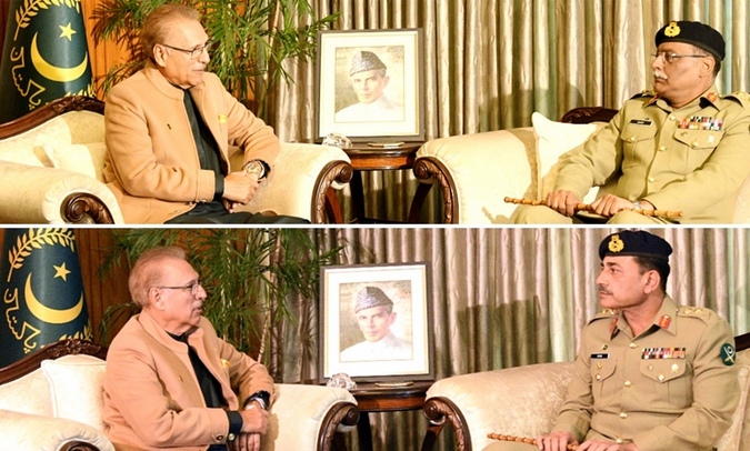 CJCSC, COAS call on President Alvi, discuss matters pertaining to national security