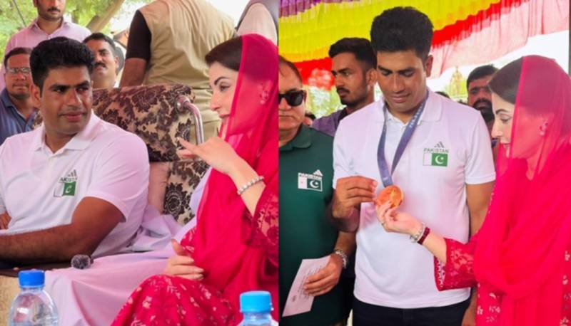 CM Maryam presents Rs100m cheque, car to Olympic champion Arshad Nadeem