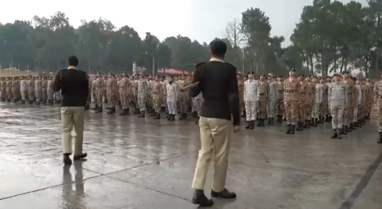 Oath taking of 1st Joint Military Training held at PMA Kakul