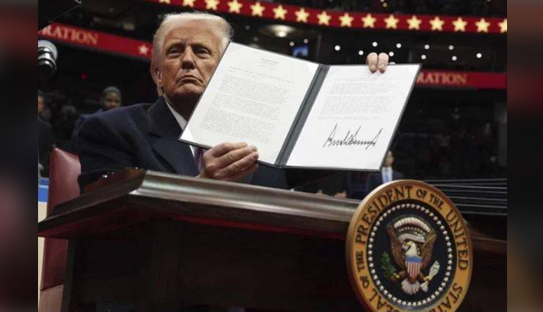 Donald Trump issues number of executive orders on day one in office