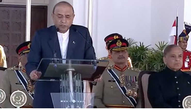 Nation united against all external, internal threat, says President Zardari on Pakistan Day