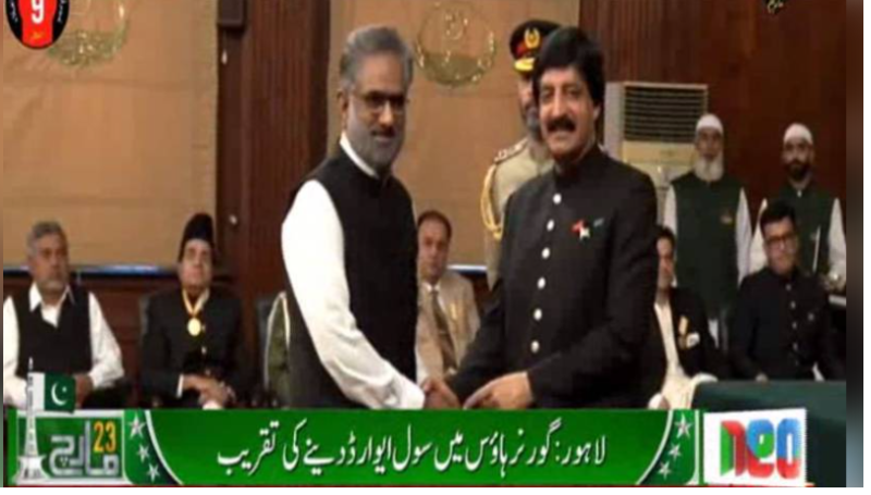 Executive Director NEO News Nasrullah Malik honoured with Tamgha-e-Imtiaz