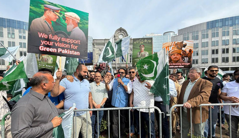 Belgium: Pakistanis, Kashmirs hold protest rally against Indian aggression