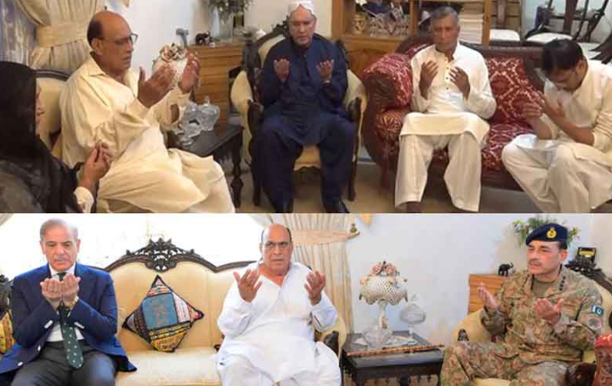 President, PM visit residence of Squadron Leader Usman Shaheed for condolence 