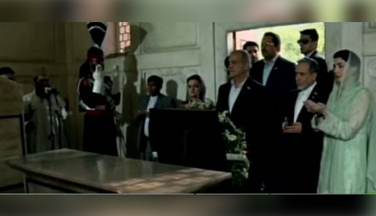 Iranian president pays respects at mausoleum of Allama Iqbal