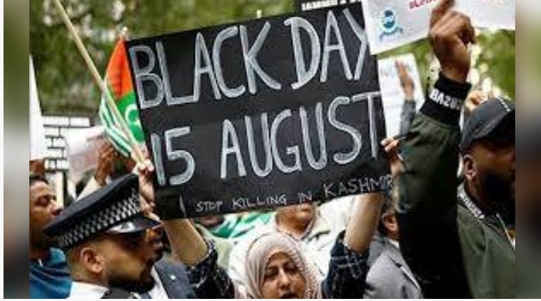 Kashmiris across the globe observe India's Independence Day as Black Day 