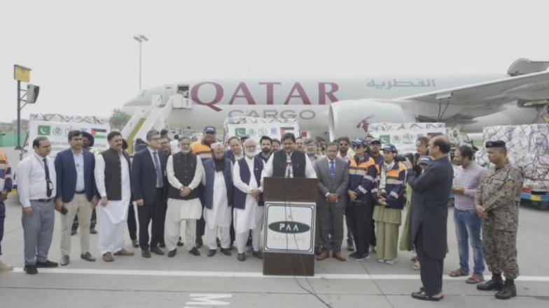 Pakistan sends another 100 tonnes of humanitarian aid to Gaza 